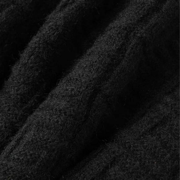 NWT Cider Black Knit mid waisted pattern shorts with with buttons size M - Picture 3 of 11